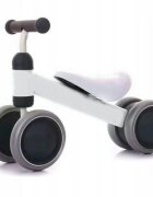 Ecotoys Vehicul copii fara pedale JM-118 alb scaun confortabil si moale roti duble fata-spate varsta 18-36 luni sarcina maxima admisa 20 kg roti din plastic moale