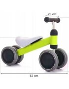 Ecotoys Vehicul copii fara pedale JM-118 verde scaun confortabil si moale roti duble fata-spate varsta 18-36 luni sarcina maxima admisa 20 kg roti din plastic moale