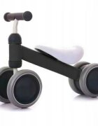 Ecotoys Vehicul copii fara pedale LB1603 negru scaun confortabil si moale roti duble fata-spate varsta 18-36 luni sarcina maxima admisa 20 kg roti din plastic moale