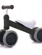 Ecotoys Vehicul copii fara pedale LB1603 negru scaun confortabil si moale roti duble fata-spate varsta 18-36 luni sarcina maxima admisa 20 kg roti din plastic moale