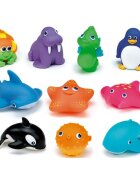 Eddy Toys Set 10 jucarii de baie animale marine
