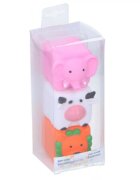 Eddy Toys Set 3 jucarii de baie elefant vaca leu