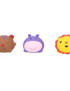 Eddy Toys Set 3 jucarii de baie hipopotam leu ursulet