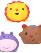 Eddy Toys Set 3 jucarii de baie hipopotam leu ursulet