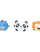 Eddy Toys Set 3 jucarii de baie panda catel zebra