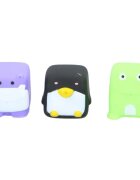 Eddy Toys Set 3 jucarii de baie pinguin hipopotam broscuta