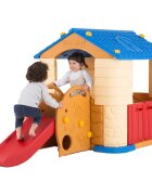 Edu Play Casuta copii 2 in 1 deluxe cu tobogan