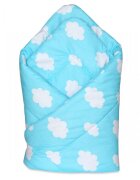 EgaKids Paturica de infasat nou-nascut 75x75cm model Blue Clouds
