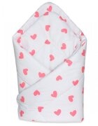 EgaKids Paturica de infasat nou-nascut 75x75cm model Pink Hearts