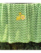 EgaKids Paturica din microfibra 80x100 cm model Green Zig Zag