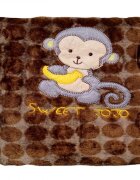 EgaKids Paturica din microfibra 80x100 cm model Monkey