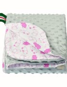 EgaKids Paturica Minky pentru copii 75x75 cm Grey with Hippo