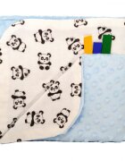 EgaKids Paturica Minky pentru copii 75x75 cm K-637 Blue Panda