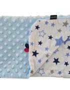 EgaKids Paturica Minky pentru copii 75x75 cm K-637 Blue Stars