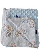 EgaKids Paturica Minky pentru copii 75x75 cm K-637 Letters