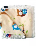 EgaKids Paturica Minky pentru copii 75x75 cm K-644 Bufnita