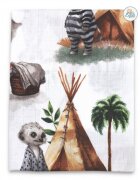 EgaKids Scutec din bumbac 120x120cm Baby Safari