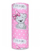 EgaKids Scutec din bumbac tetra Lux 70x80 cm model Pink Bear
