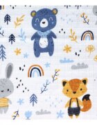 EgaKids Scutec din muselina 70x80 cm Tetra model Bear Rainbow Blue