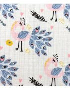 EgaKids Scutec din muselina tetra 70x80 cm model Peacock Jeans