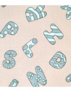 EgaKids Scutec din muselina tetra 70x80 cm model Pink Alphabet