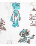 EgaKids Scutec din muselina tetra 70x80 cm model Robots