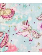 EgaKids Scutec din muselina tetra 70x80 cm model Turquoise Unicorn