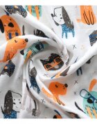 EgaKids Scutec pentru bebelusi cu fibra din bambus versatil reutilizabil dimensiune 60 x 60 cm model Cute Dogs