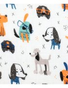 EgaKids Scutec pentru bebelusi cu fibra din bambus versatil reutilizabil dimensiune 60 x 60 cm model Cute Dogs