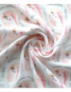 EgaKids Scutec pentru bebelusi cu fibra din bambus versatil reutilizabil dimensiune 60 x 60 cm model Pink Unicorns