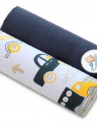 EgaKids Set 2 scutece din bumbac 60x80 cm Dark Grey