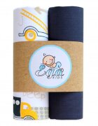 EgaKids Set 2 scutece din bumbac 60x80 cm Dark Grey