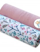 EgaKids Set 2 scutece din bumbac 60x80 cm Pink Powder