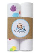 EgaKids Set 2 scutece pentru bebelusi reutilizabile cu fibra de bambus dimensiune 70 x 80 cm model Bubble Dots