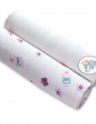 EgaKids Set 2 scutece pentru bebelusi reutilizabile cu fibra de bambus dimensiune 70 x 80 cm model Flowers