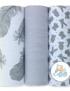 EgaKids Set 3 scutece din bumbac 60x80 cm model No16