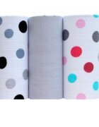EgaKids Set 3 scutece din bumbac 60x80 cm model No19