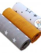 EgaKids Set 3 scutece din bumbac 60x80 cm model No3