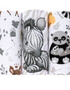EgaKids Set 3 scutece din finet 70x80 cm No5 Animals