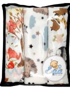 EgaKids Set 3 scutece mix finet si muselina model Forest Animals