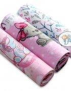 EgaKids Set 3 scutece mix finet si muselina model Pink