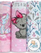 EgaKids Set 3 scutece mix finet si muselina model Pink