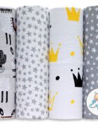 EgaKids Set 4 scutece din bumbac Lux 70x80 cm model 5912