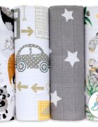 EgaKids Set 4 scutece din bumbac Lux 70x80 cm model 5943