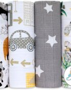 EgaKids Set 4 scutece din bumbac Lux 70x80 cm model 5943