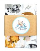 EgaKids Set 5 batistute din bumbac pentru copii 38x38 cm Forest Family