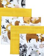 EgaKids Set 5 batistute din bumbac pentru copii 38x38 cm Forest Family