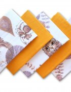 EgaKids Set 5 batistute din bumbac pentru copii 38x38 cm Owl