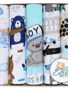 EgaKids Set 5 scutece din muselina 70x80 cm Eco Box Blue Boy