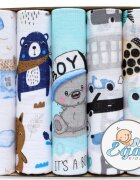 EgaKids Set 5 scutece din muselina 70x80 cm Eco Box Blue Boy